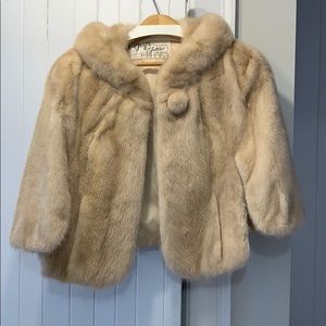 Genuine fox fur shawl cape genuine mink